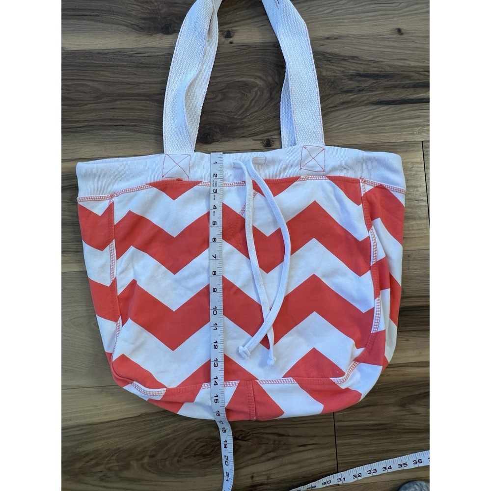 MV Sport Beachcomber Packable Tote Bag Coral White Cotton Beach Pool Bag Travel - Picture 3 of 8